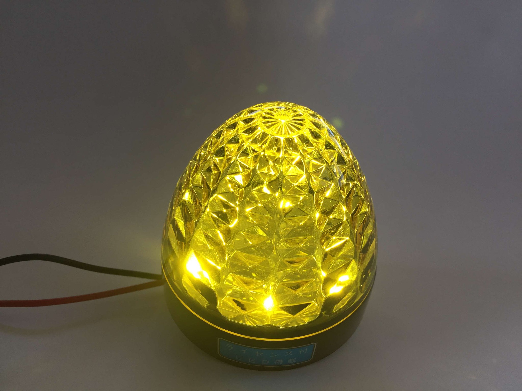 LEDクリスタルSマーカー 24V 黒ベース 黄レンズ／黄色 ライセンス球